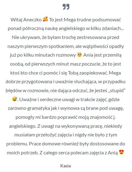 Kasia opinia strinka