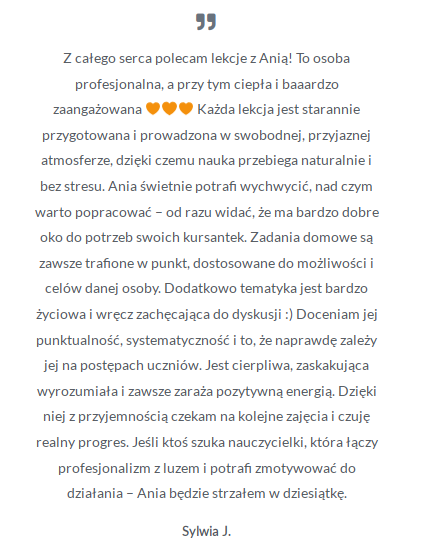 OPINIA SYLWIA STRONKA